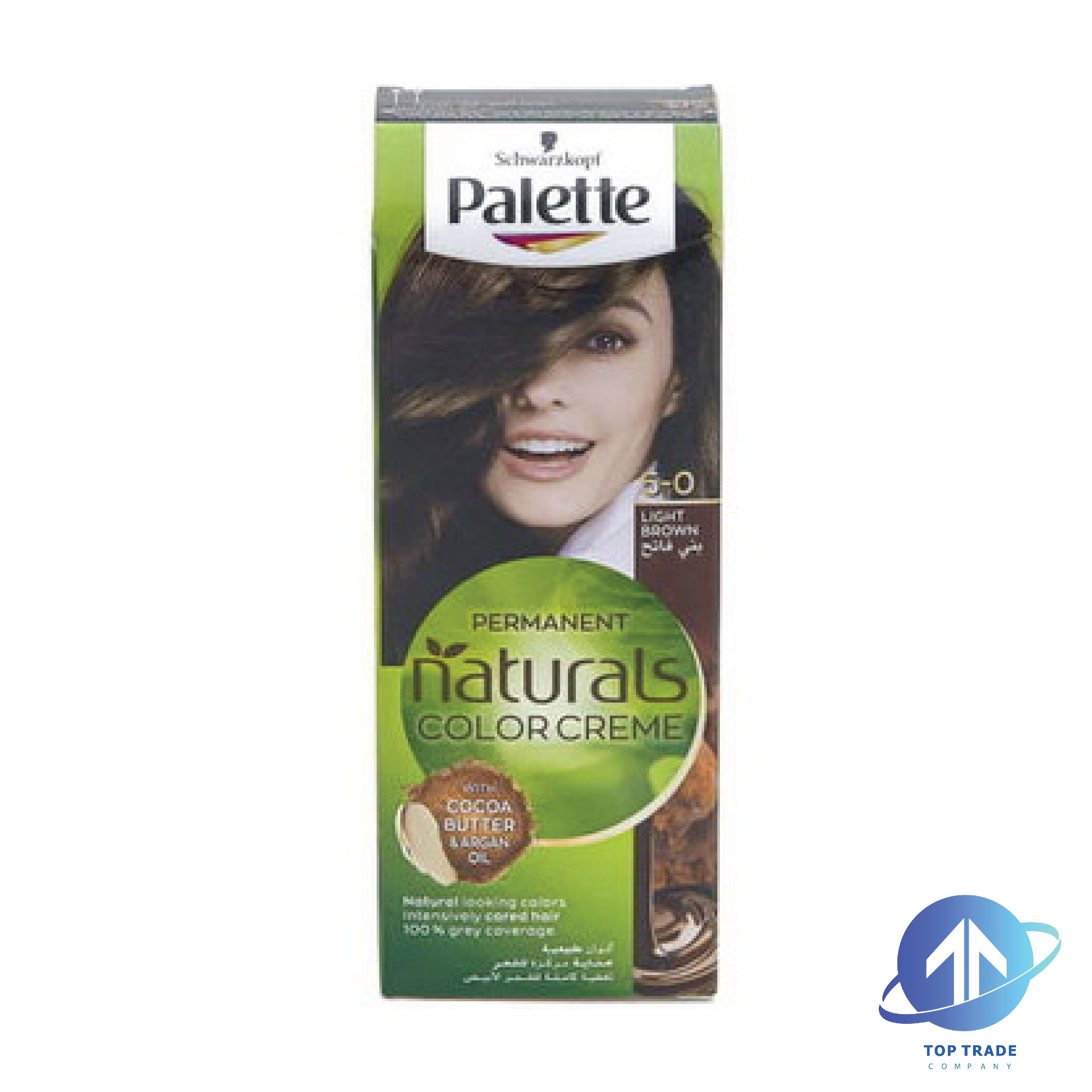 Palette hair coloring with argon oil hair color 5-0 lichtbruin